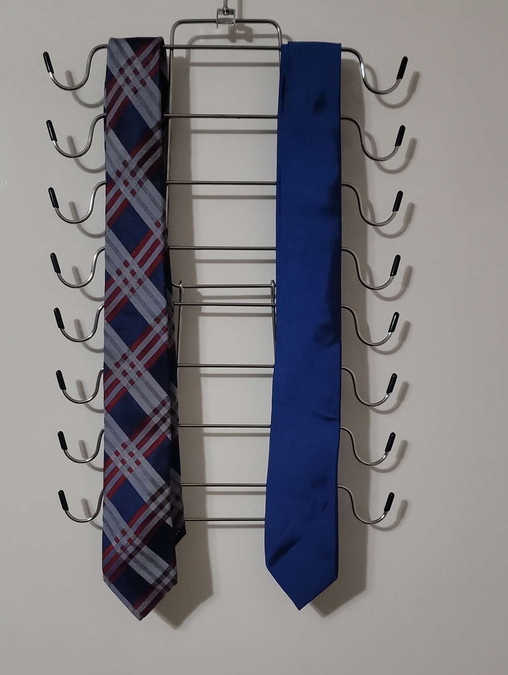 Ben Sherman Classic Blue Solid Tie & Navy Plaid Tie Set